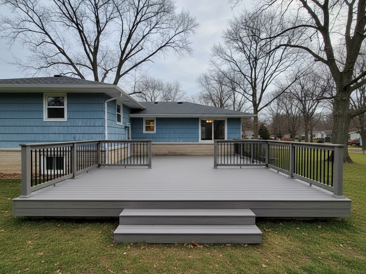 Valley Deck Solutions crew working on a home