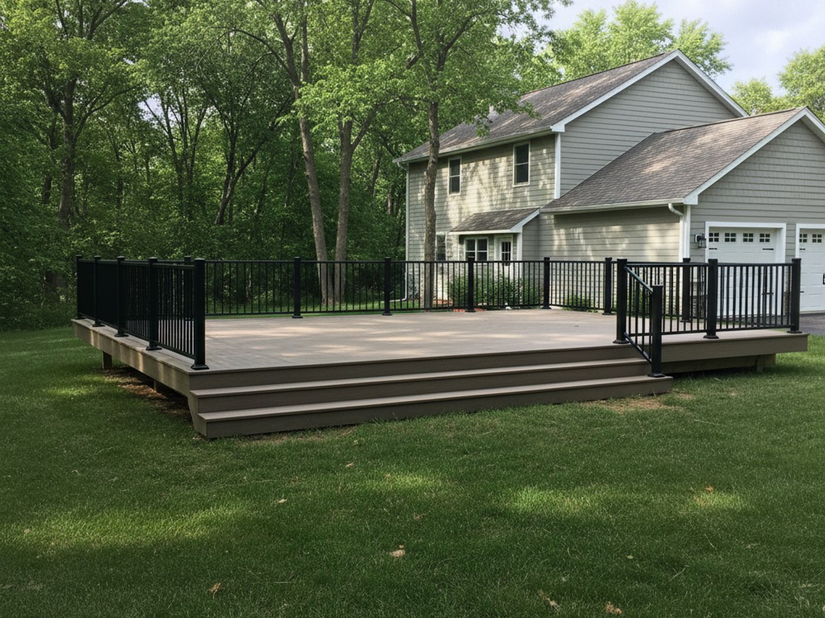 Custom Deck Design completed by Valley Deck Solutions in Franklin, WI